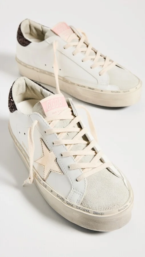 Golden Goose Hi Laminated Star Glitter Heel Sneakers - Image 2