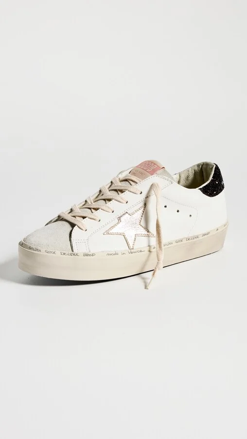 Golden Goose Hi Laminated Star Glitter Heel Sneakers - Image 4