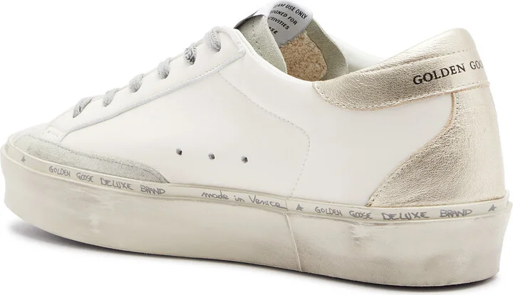 Golden Goose Hi Star Distressed Leather Sneakers - Image 2