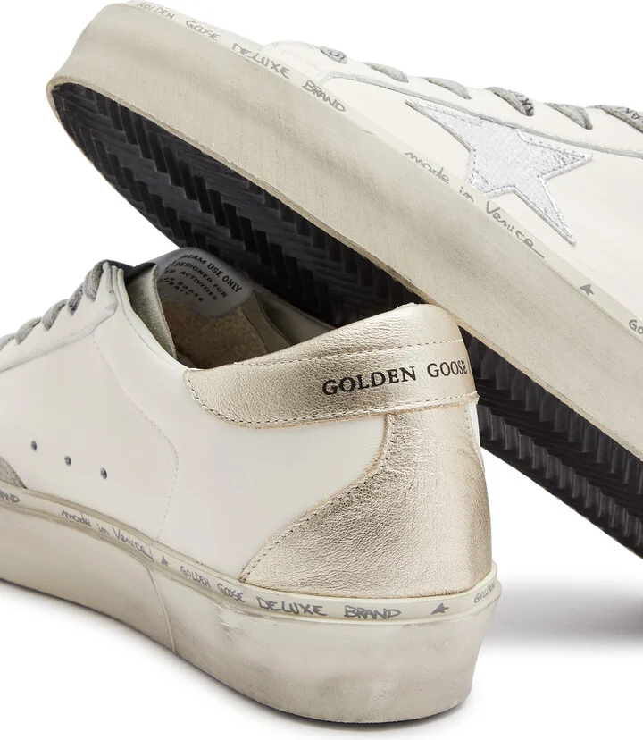 Golden Goose Hi Star Distressed Leather Sneakers - Image 4