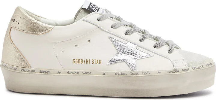 Golden Goose Hi Star Distressed Leather Sneakers