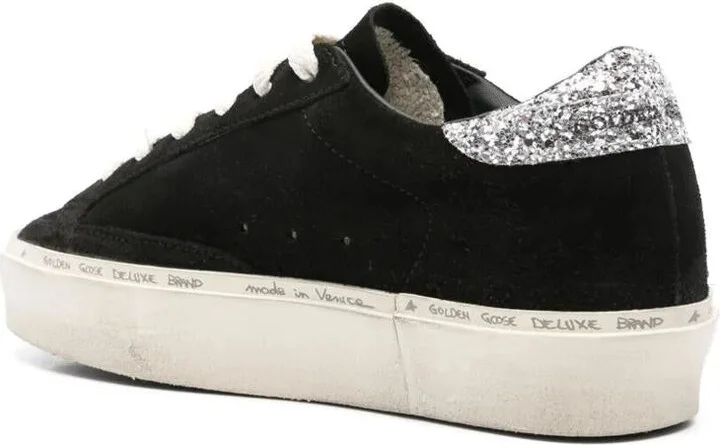Golden Goose Hi Star Suede Sneakers With Glittered Star And Heel Tab Shoes - Image 3