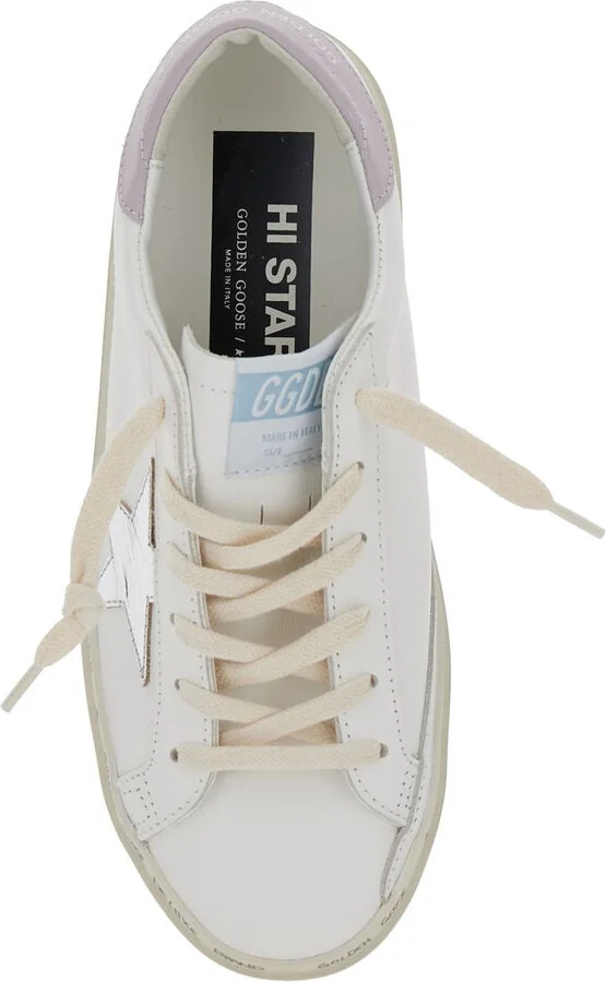 Golden Goose 'Hi Star' White Leather Sneakers - Image 10