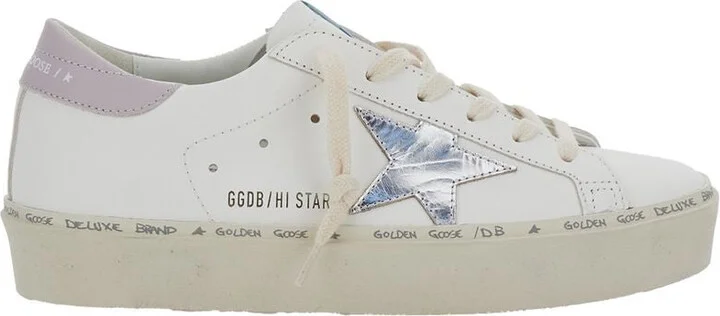 Golden Goose 'Hi Star' White Leather Sneakers