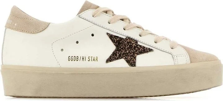 Golden Goose 'Hi Star' White Leather Sneakers