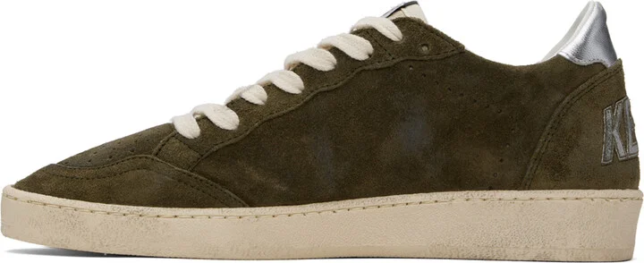 Golden Goose Khaki Ball Star Sneakers - Image 3