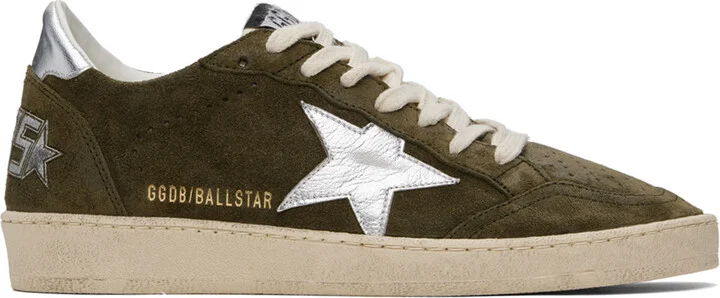 Golden Goose Khaki Ball Star Sneakers