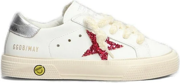 Golden Goose Kids May Glittered Low-Top Sneakers