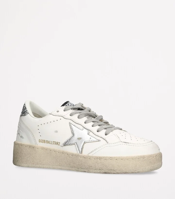 Golden Goose Leather Ball-Star Low-Top Sneakers - Image 3