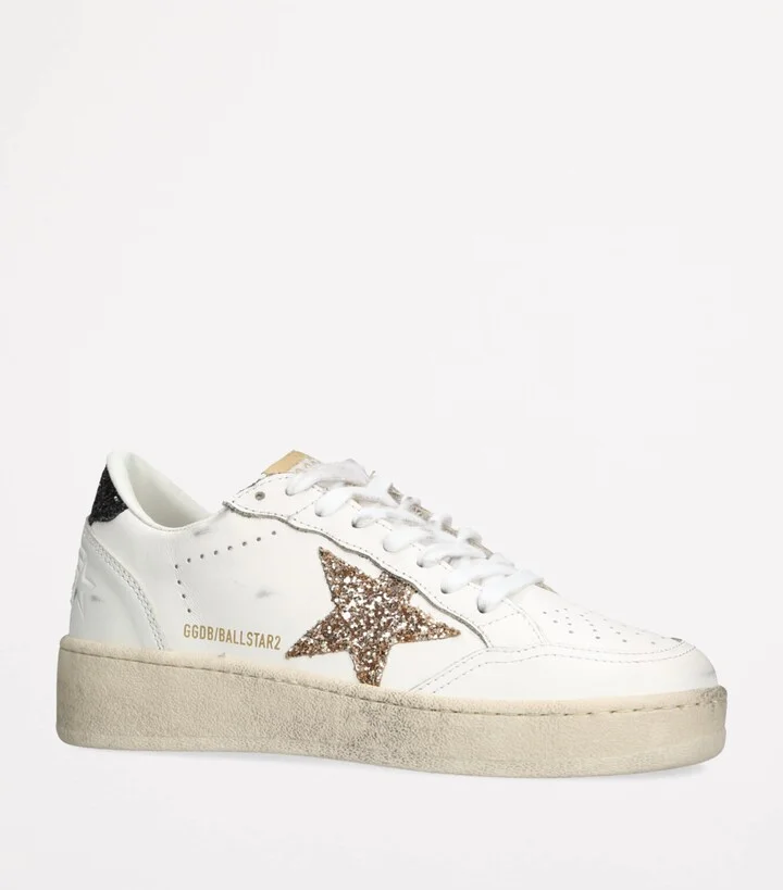 Golden Goose Leather Ball Star Low-Top Sneakers - Image 3