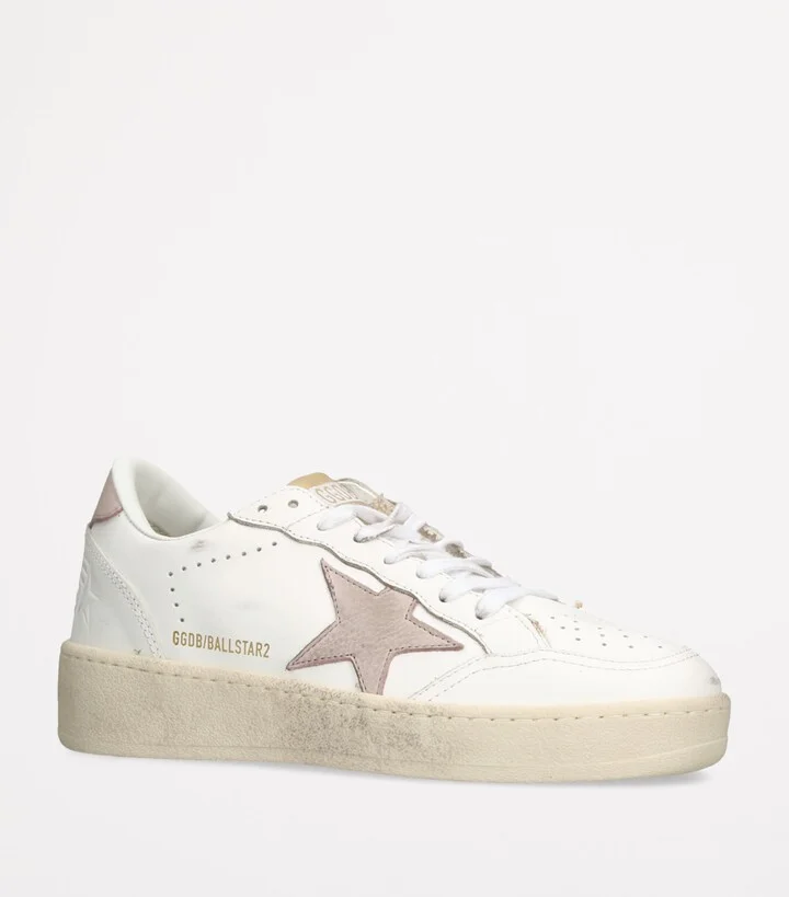 Golden Goose Leather Ball Star Low-Top Sneakers - Image 3