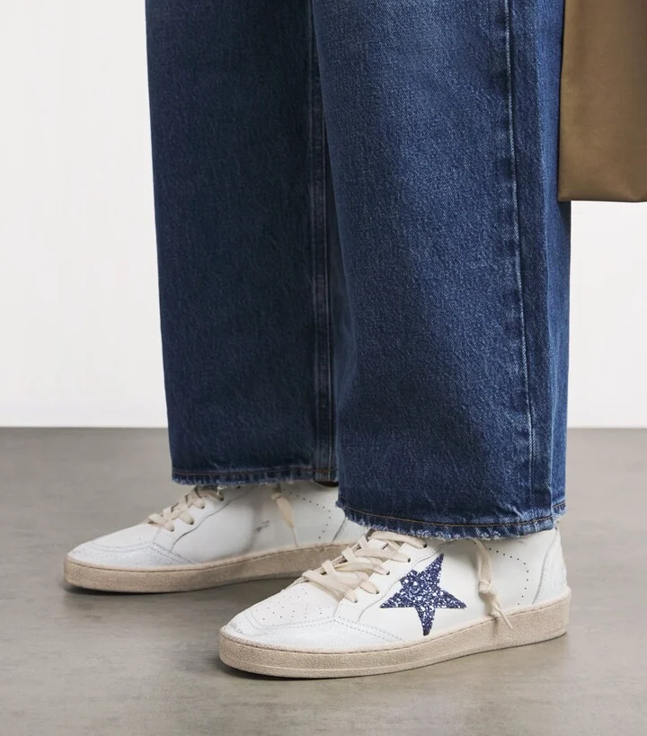 Golden Goose Leather Ball Star Sneakers - Image 2