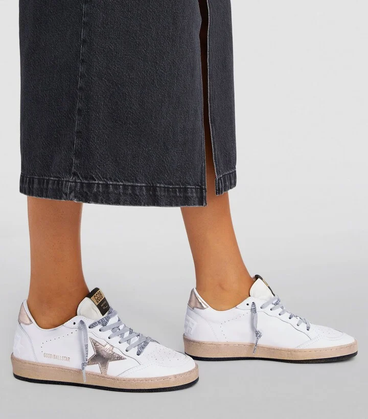 Golden Goose Leather Ball Star Sneakers - Image 2