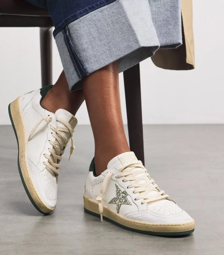 Golden Goose Leather Ball Star Sneakers - Image 2