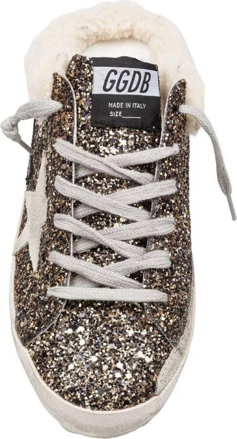 Golden Goose Leather Clogs Covered With Glitter - Image 3