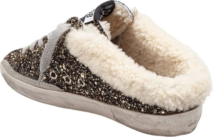 Golden Goose Leather Clogs Covered With Glitter - Image 4