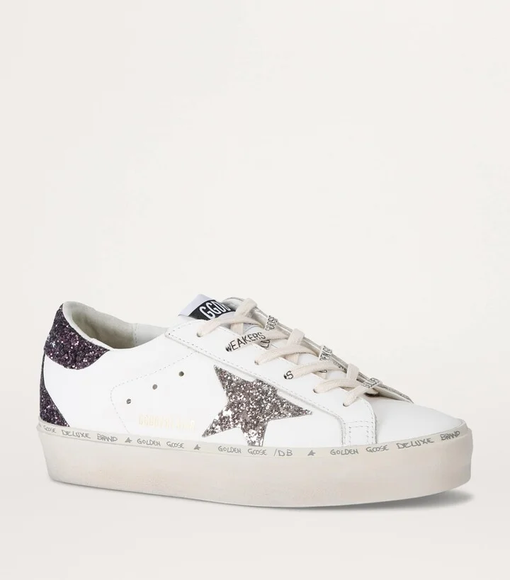 Golden Goose Leather Embellished Hi Star Sneakers - Image 3