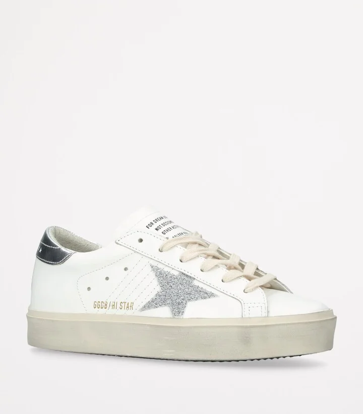 Golden Goose Leather Hi Star Sneakers - Image 3