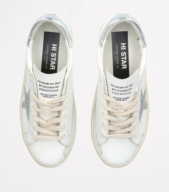Golden Goose Leather Hi Star Sneakers - Image 4