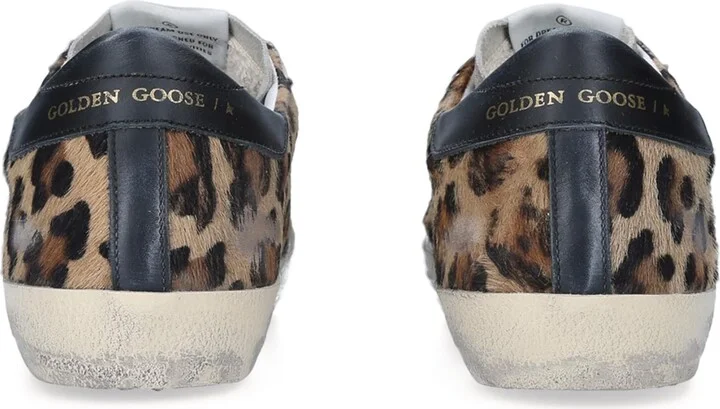 Golden Goose Leather Leopard Print Superstar Sneakers - Image 2