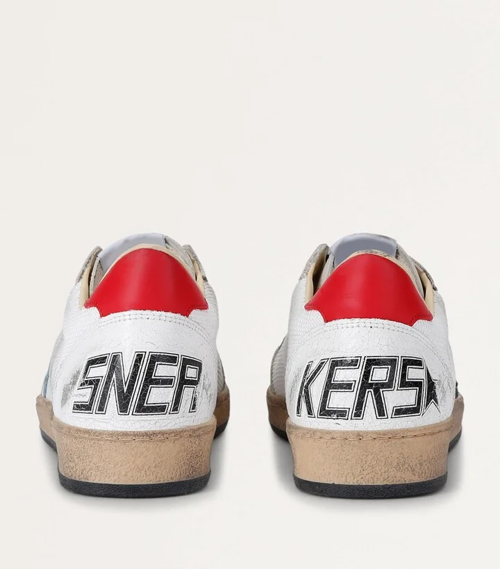 Golden Goose Leather-Mesh Ballstar Sneakers - Image 2