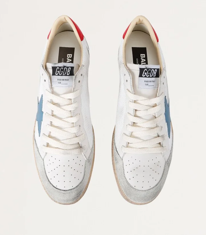 Golden Goose Leather-Mesh Ballstar Sneakers - Image 4