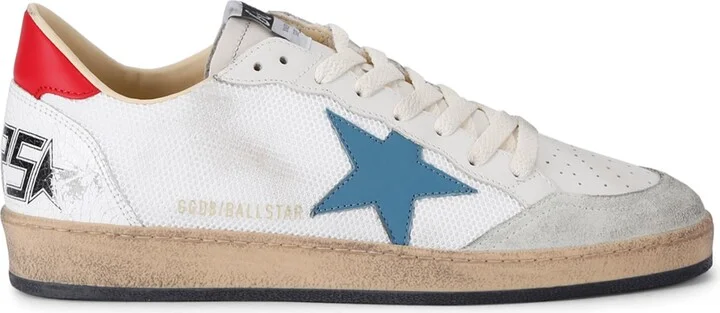 Golden Goose Leather-Mesh Ballstar Sneakers