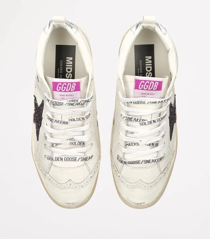 Golden Goose Leather Mid Star High-Top Sneakers - Image 4