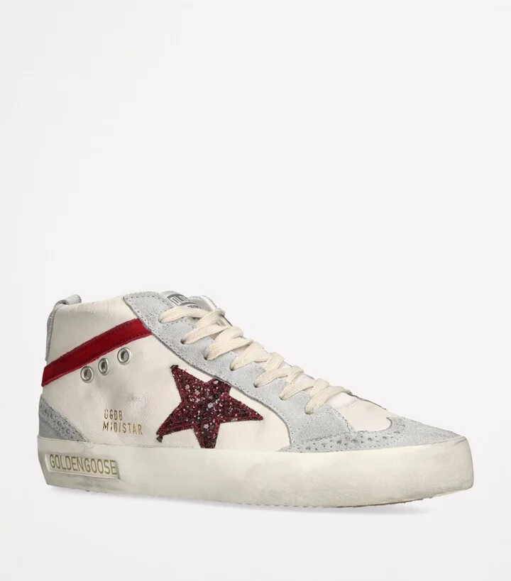 Golden Goose Leather Mid Star Low-Top Sneakers - Image 3