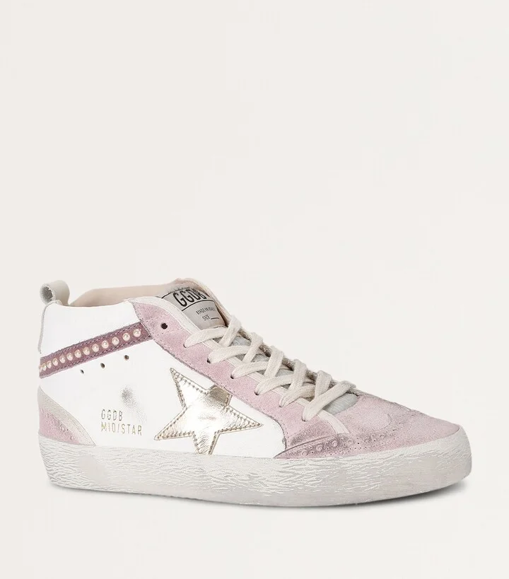 Golden Goose Leather Mid Star Sneakers - Image 3
