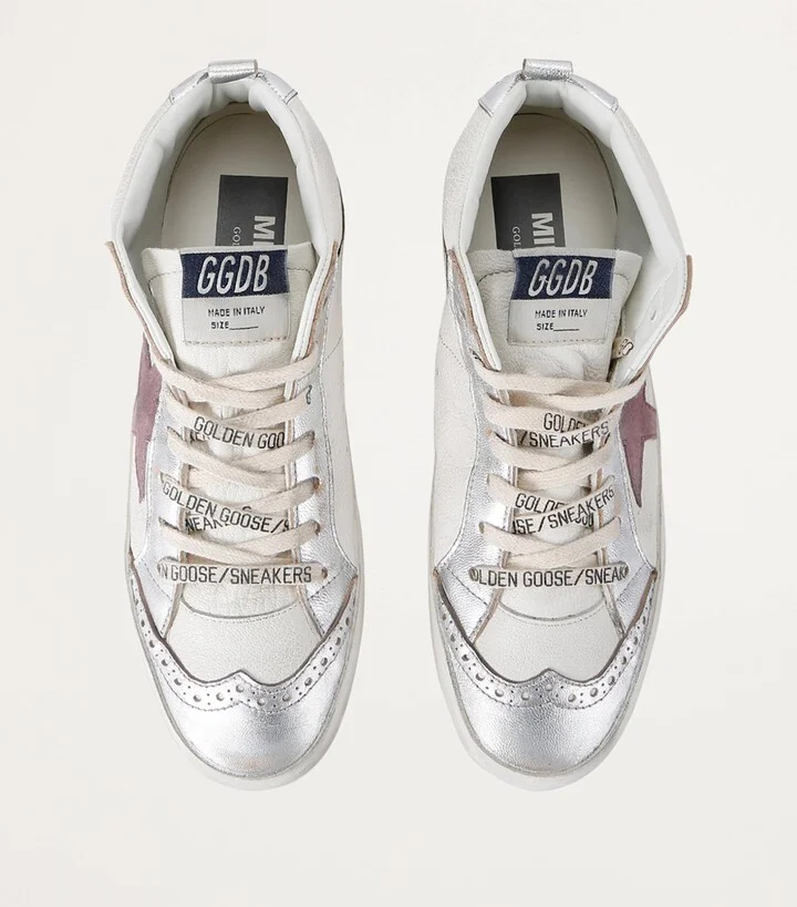 Golden Goose Leather Mid Star Sneakers - Image 4