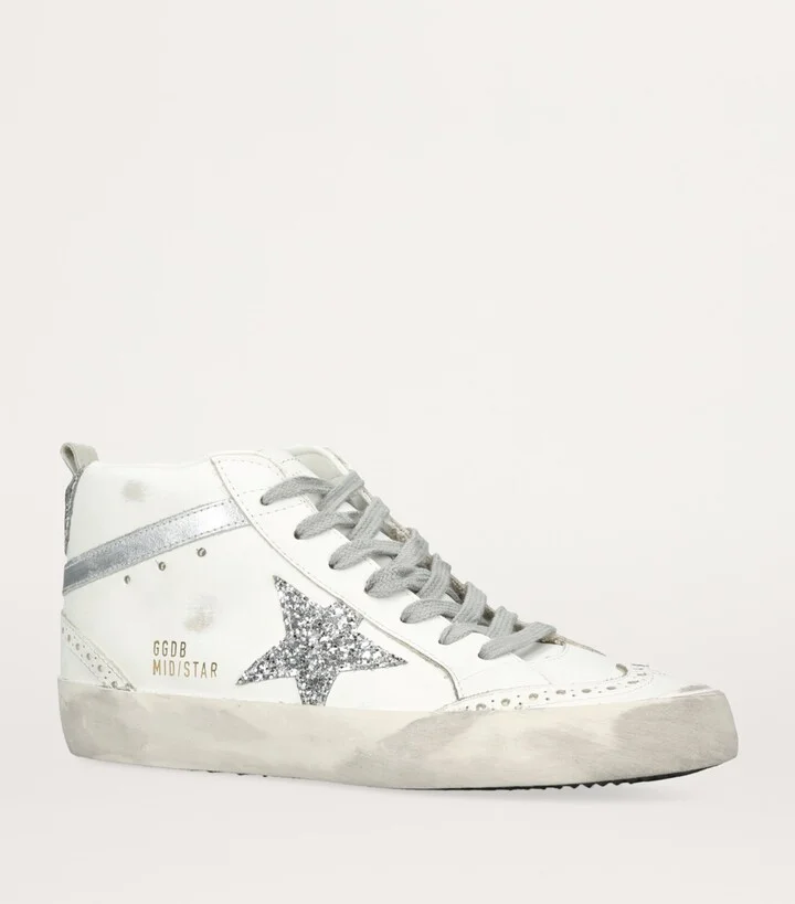 Golden Goose Leather Mid Star Sneakers - Image 3