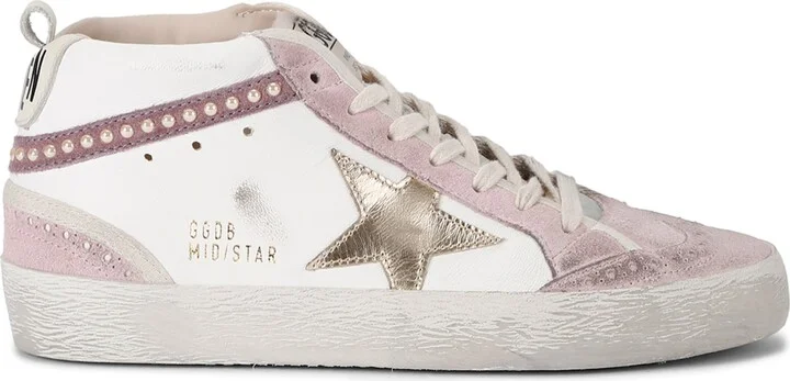 Golden Goose Leather Mid Star Sneakers