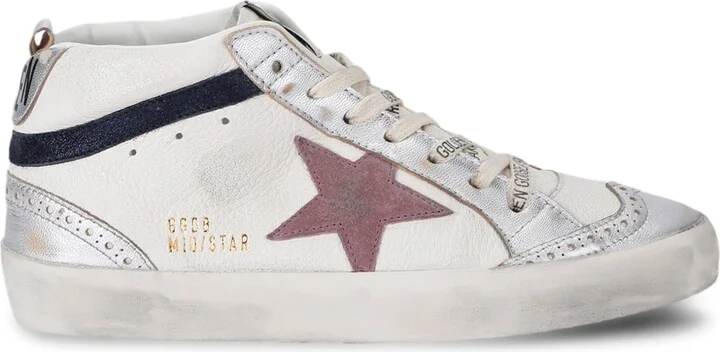 Golden Goose Leather Mid Star Sneakers