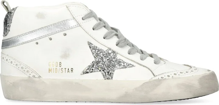 Golden Goose Leather Mid Star Sneakers