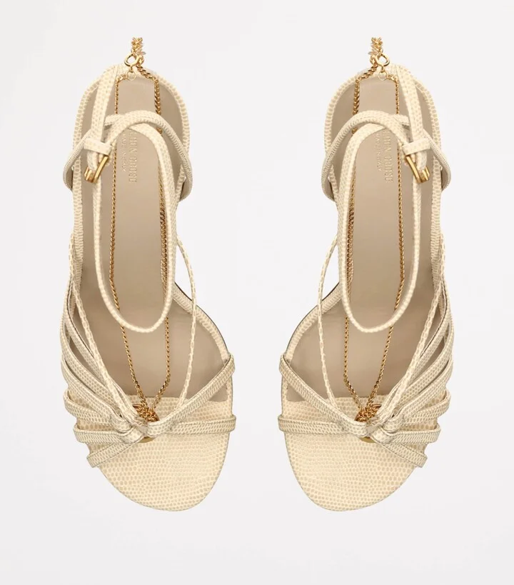 Golden Goose Leather Nico Heeled Sandals 90 - Image 4