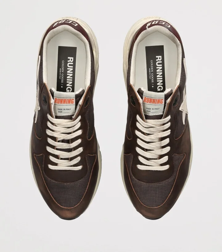 Golden Goose Leather Running Sole Sneakers - Image 4