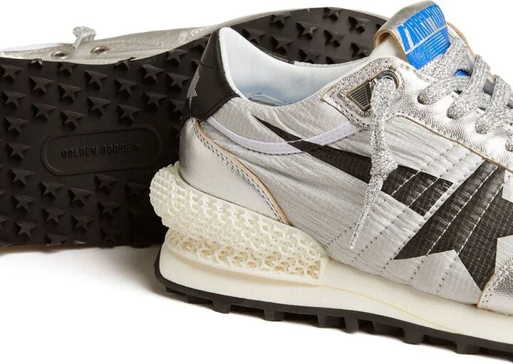 Golden Goose Leather Sneakers In Silver - Image 4