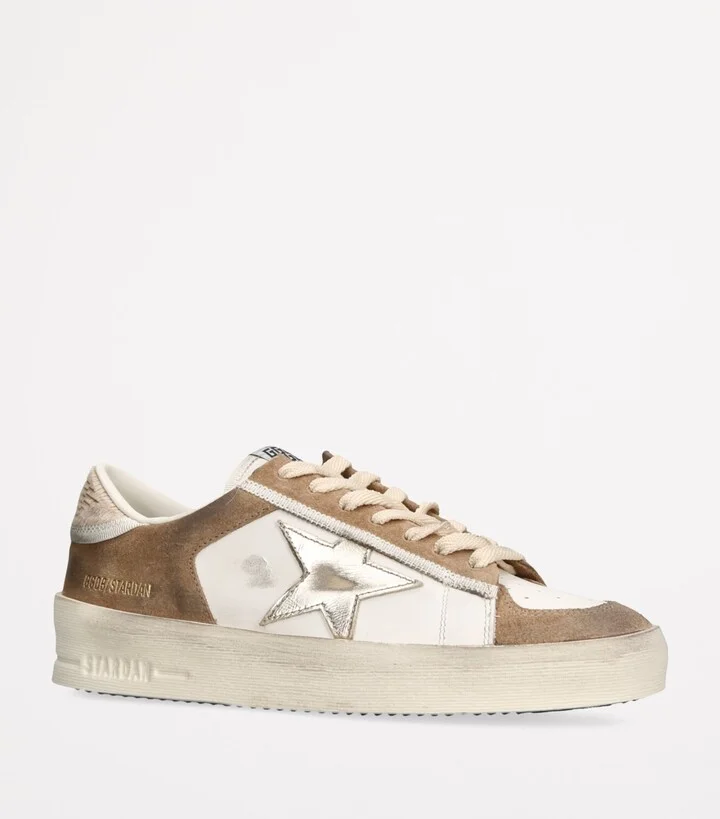 Golden Goose Leather Stardan Low-Top Sneakers - Image 3