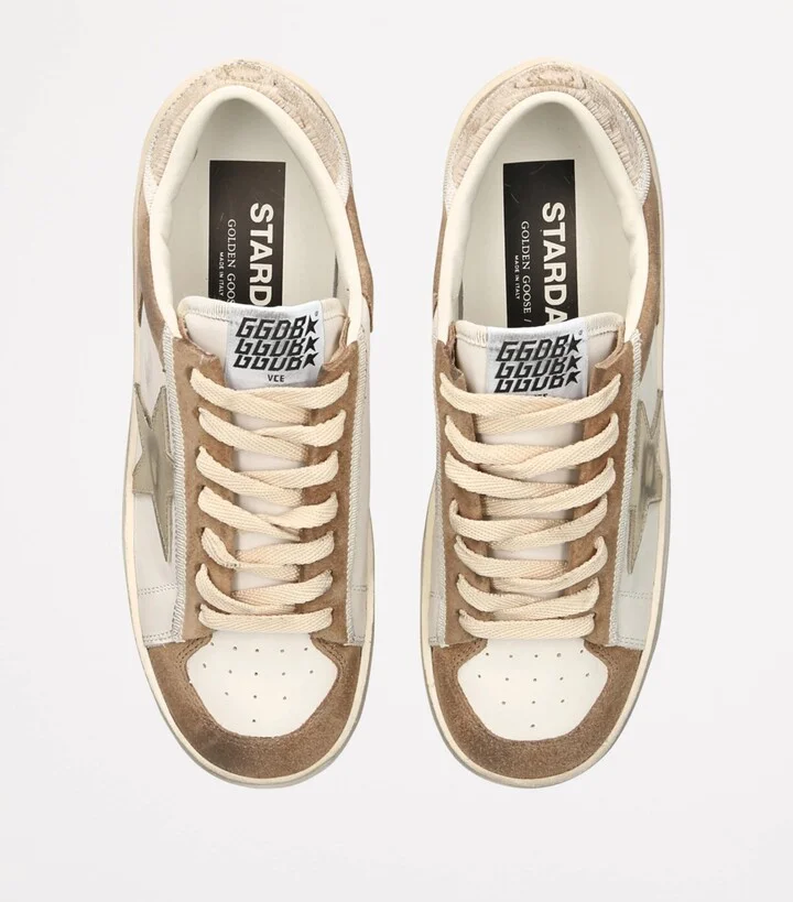 Golden Goose Leather Stardan Low-Top Sneakers - Image 4