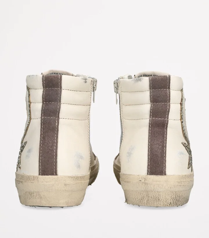 Golden Goose Leather-Suede Slide Sneakers - Image 2