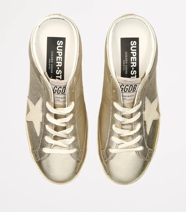Golden Goose Leather Super Star Sabot Low-Top Sneakers - Image 4