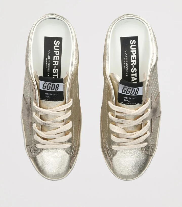 Golden Goose Leather Super Star Sabot Low-Top Sneakers - Image 4