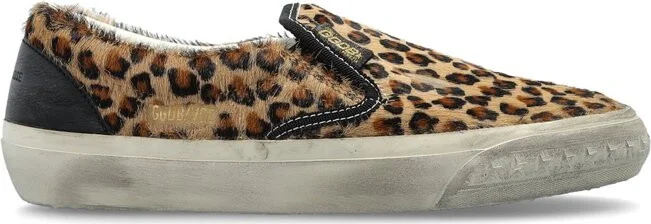 Golden Goose Leopard Pattern Slip-On Sneakers