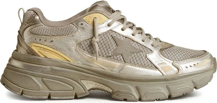 Golden Goose Lightstar Laminated Leather Suede And Net Upper Tpu Star Net Heel And Spur - Image 3