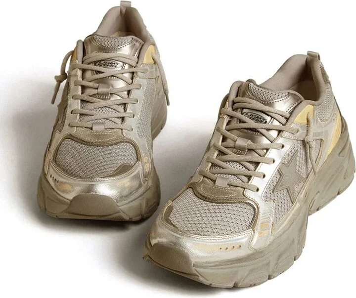 Golden Goose Lightstar Laminated Leather Suede And Net Upper Tpu Star Net Heel And Spur - Image 4