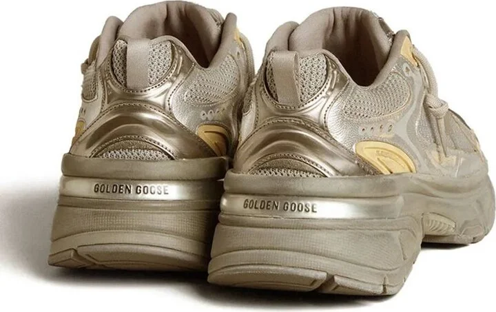 Golden Goose Lightstar Laminated Leather Suede And Net Upper Tpu Star Net Heel And Spur Shoes - Image 2