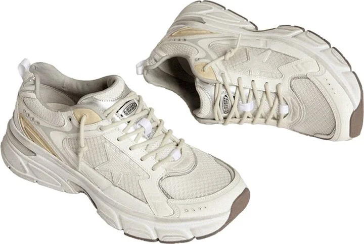 Golden Goose Lightstar Mesh And Leather Sneakers Shoes - Image 3
