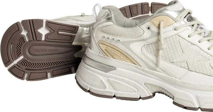 Golden Goose Lightstar Mesh And Leather Sneakers Shoes - Image 4