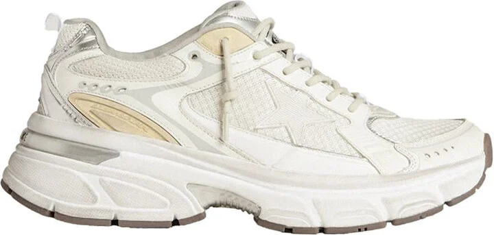 Golden Goose Lightstar Mesh And Leather Sneakers Shoes